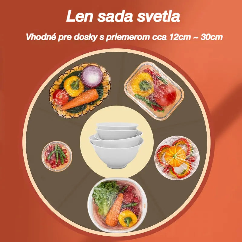 🔥【100/200/400 jednotek】Jednorázové víčko na ochranu čerstvosti potravin, rychlá a snadná ochrana potravin